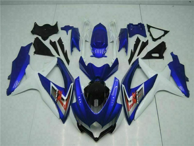 Moto Plásticos Suzuki GSXR 600 / 750 K8 2008-2010 - Azul Branco Moto Plásticos Suzuki GSXR 600 / 750 K8 2008-2010 - Azul Branco