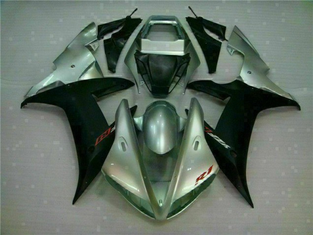 Kits Carenagem Moto Yamaha R1 2002-2003 - Prata Preto Kits Carenagem Moto Yamaha R1 2002-2003 - Prata Preto