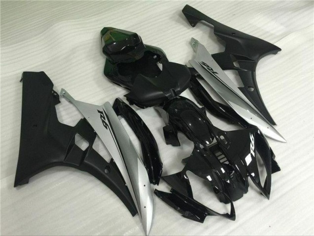 Injeção Kit Carenagem Moto Yamaha R6 2006-2007 - Prata Preto Injeção Kit Carenagem Moto Yamaha R6 2006-2007 - Prata Preto