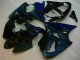 Carenagem Moto Kawasaki ZX6R 2000-2002 - Preto & Azul Chama