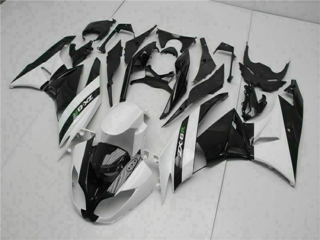 Carenagem Moto Kawasaki ZX6R 2009-2012 - Preto Branco