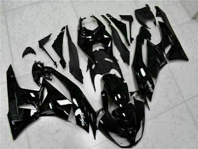 Carenagem Moto Kawasaki ZX6R 2009-2012 - Preto Branco Ninja