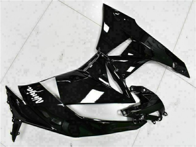 Carenagem Moto Kawasaki ZX6R 2009-2012 - Preto Branco Ninja
