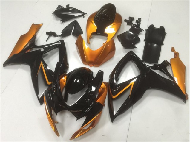 Carroçaria Moto Suzuki GSXR 600 / 750 K6 2006-2007 - Preto Laranja