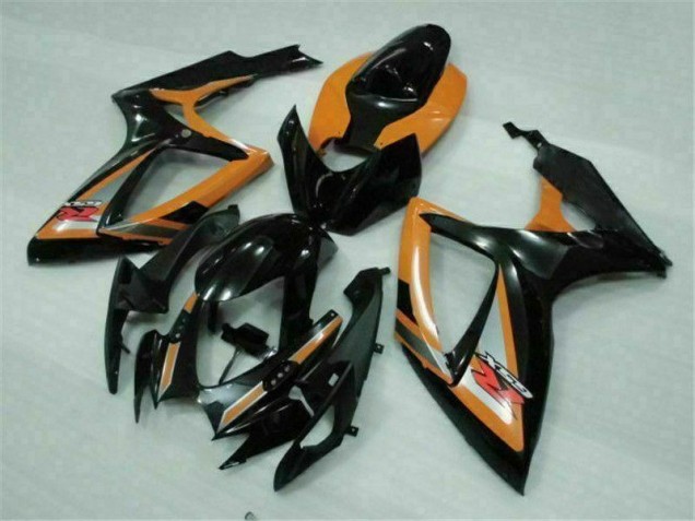 Moto Plástico Suzuki GSXR 600 / 750 K6 2006-2007 - Preto Laranja