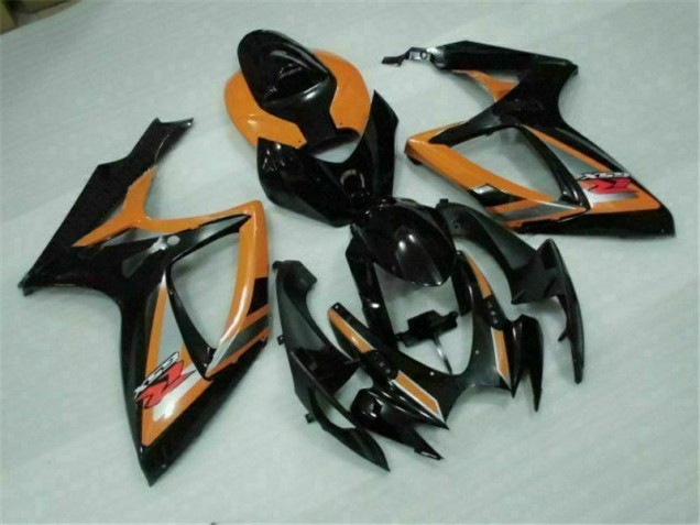 Moto Plástico Suzuki GSXR 600 / 750 K6 2006-2007 - Preto Laranja