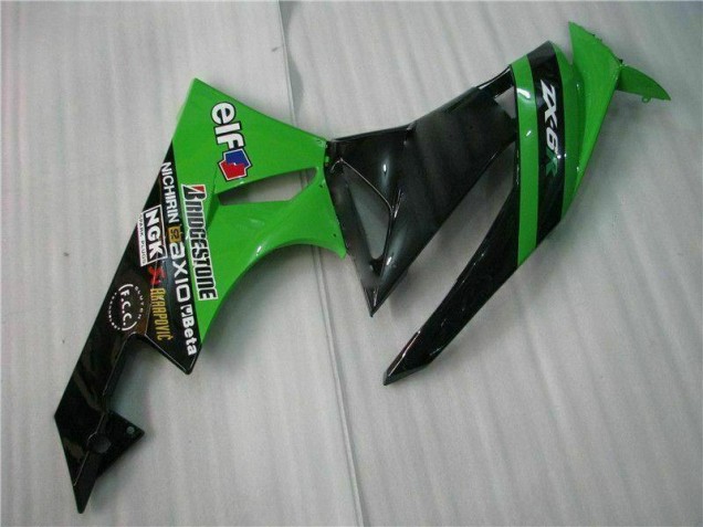 Kits Completo Carenagem Moto Kawasaki ZX6R 2009-2012 - Preto Verde