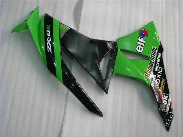 Kits Completo Carenagem Moto Kawasaki ZX6R 2009-2012 - Preto Verde