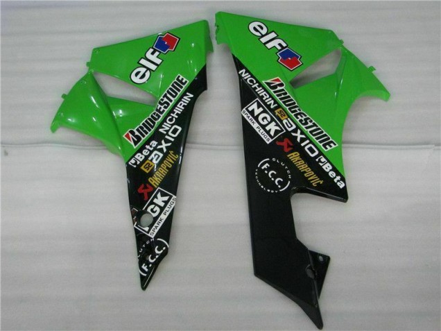 Kits Completo Carenagem Moto Kawasaki ZX6R 2009-2012 - Preto Verde