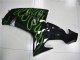 Carenagem Moto Kawasaki ZX10R 2006-2007 - Preto Verde Chama Carenagem Moto Kawasaki ZX10R 2006-2007 - Preto Verde Chama