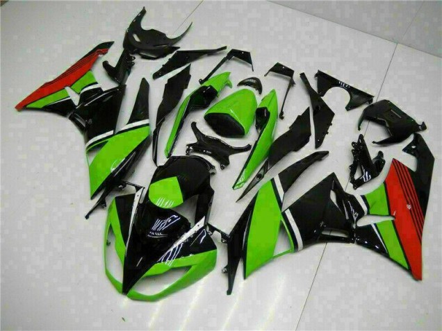 Carenagem Moto Kawasaki ZX6R 2009-2012 - Preto Verde Vermelho