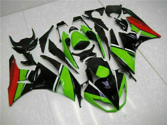 Carenagem Moto Kawasaki ZX6R 2009-2012 - Preto Verde Vermelho