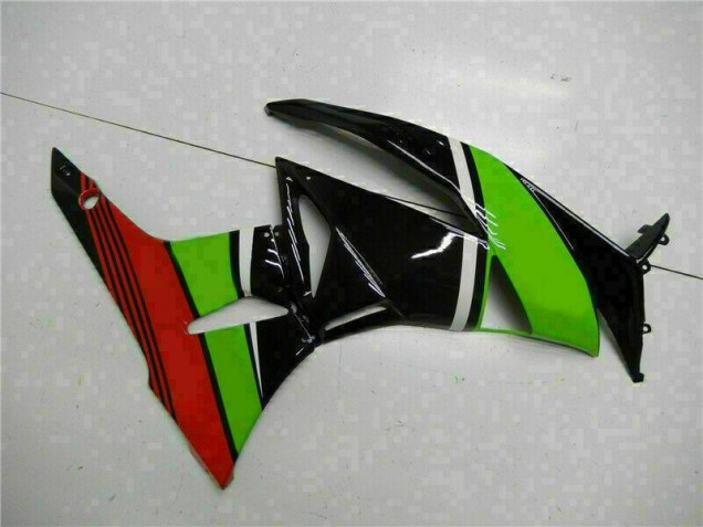 Carenagem Moto Kawasaki ZX6R 2009-2012 - Preto Verde Vermelho