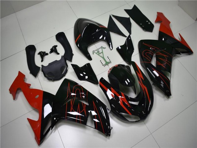 Carenagem Moto Kawasaki ZX10R 2006-2007 - Preto Vermelho Carenagem Moto Kawasaki ZX10R 2006-2007 - Preto Vermelho