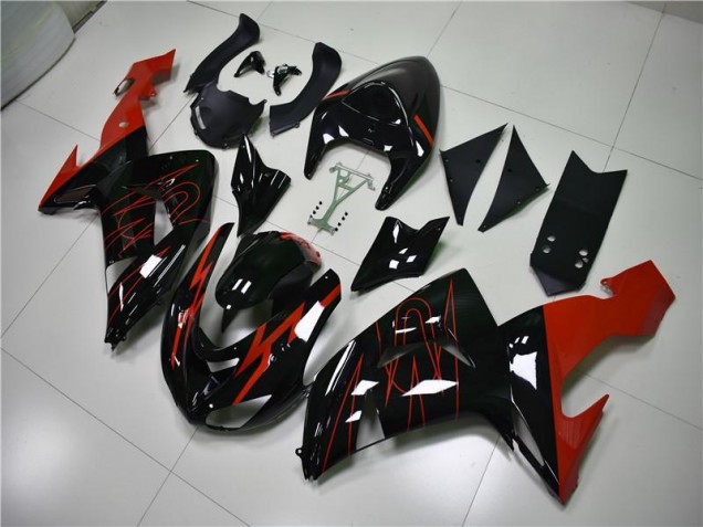 Carenagem Moto Kawasaki ZX10R 2006-2007 - Preto Vermelho Carenagem Moto Kawasaki ZX10R 2006-2007 - Preto Vermelho