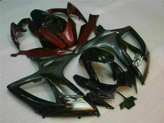 Moto Plásticos Suzuki GSXR 600 / 750 K6 2006-2007 - Preto Vermelho Moto Plásticos Suzuki GSXR 600 / 750 K6 2006-2007 - Preto Vermelho