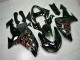 Kit Carenagem Moto Kawasaki ZX10R 2006-2007 - Preto Vermelho Chama Kit Carenagem Moto Kawasaki ZX10R 2006-2007 - Preto Vermelho Chama