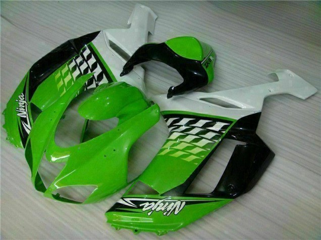 Carenagem Moto Kawasaki ZX6R 2007-2008 - Verde Branco Ninja Carenagem Moto Kawasaki ZX6R 2007-2008 - Verde Branco Ninja