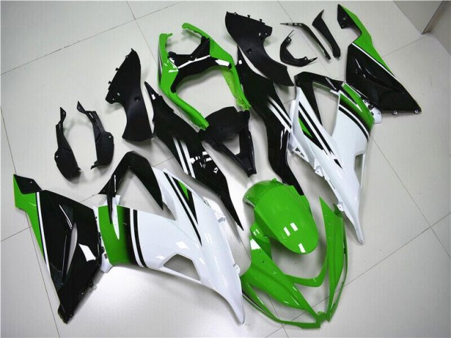 Carenagem Moto Kawasaki ZX6R 2013-2018 - Verde Branco Preto