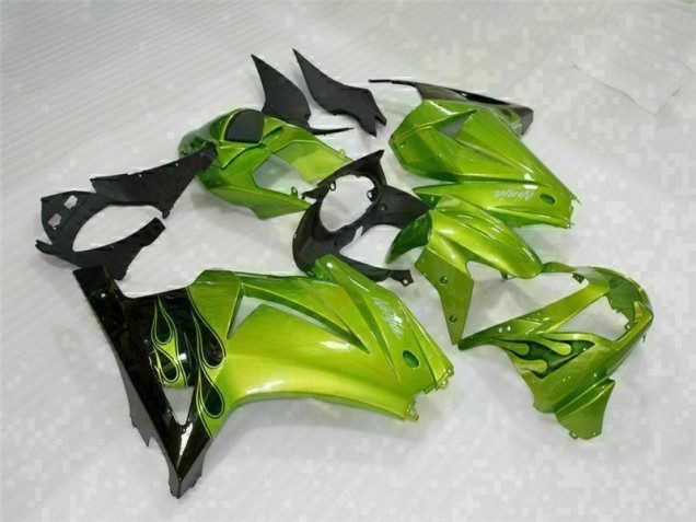 Moto Plástico Kawasaki EX250 2008-2012 - Verde Preto
