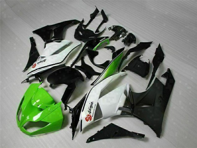 Carenagem Moto Kawasaki ZX6R 2009-2012 - Verde Preto Branco 25 Carenagem Moto Kawasaki ZX6R 2009-2012 - Verde Preto Branco 25