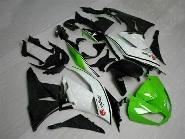 Carenagem Moto Kawasaki ZX6R 2009-2012 - Verde Preto Branco 25 Carenagem Moto Kawasaki ZX6R 2009-2012 - Verde Preto Branco 25