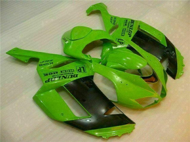 Carenagem Moto Kawasaki ZX6R 2007-2008 - Verde Preto Dunlop Carenagem Moto Kawasaki ZX6R 2007-2008 - Verde Preto Dunlop