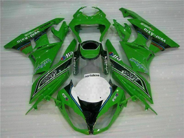 Carenagem Moto Kawasaki ZX6R 2009-2012 - Verde Preto LeoVince