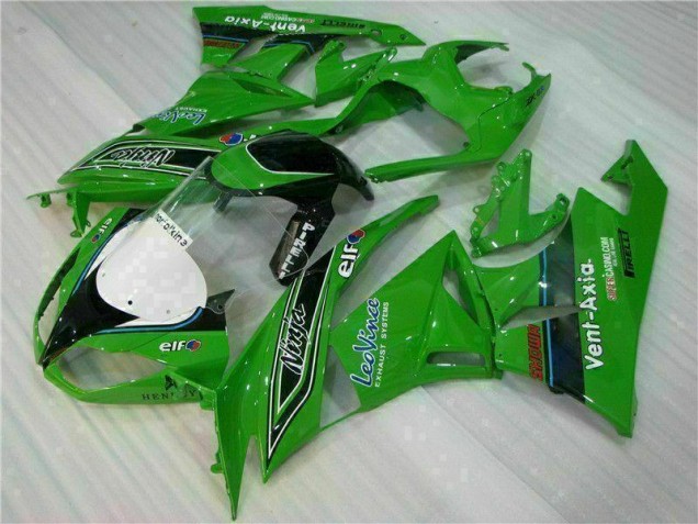 Carenagem Moto Kawasaki ZX6R 2009-2012 - Verde Preto LeoVince