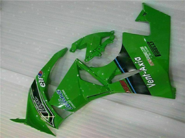 Carenagem Moto Kawasaki ZX6R 2009-2012 - Verde Preto LeoVince