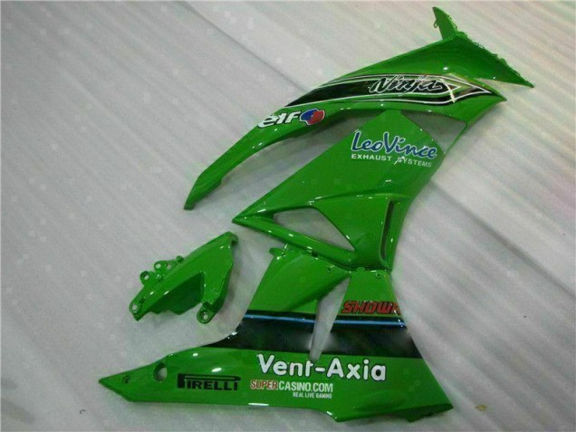 Carenagem Moto Kawasaki ZX6R 2009-2012 - Verde Preto LeoVince