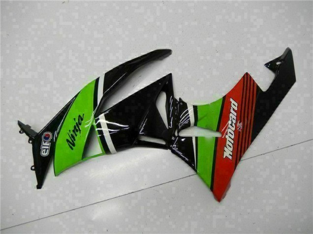 Carenagem Moto Kawasaki ZX6R 2009-2012 - Verde Preto Vermelho