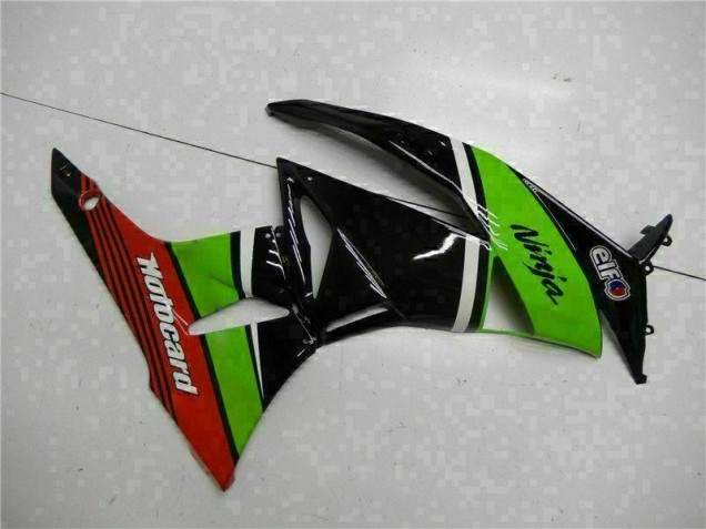 Carenagem Moto Kawasaki ZX6R 2009-2012 - Verde Preto Vermelho