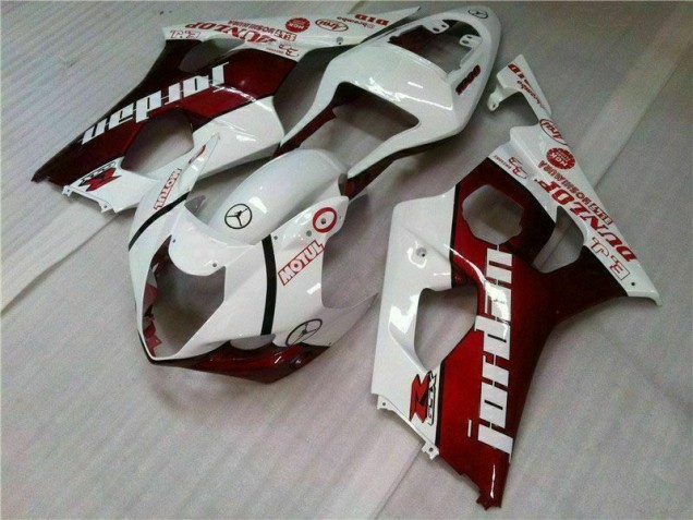 Kits Carenagem Moto Suzuki GSXR 1000 K3 2003-2004 - Vermelho Branco