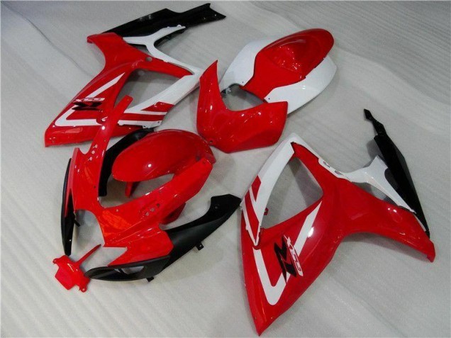 Injeção Kits Carenagem Moto Suzuki GSXR 600 / 750 K6 2006-2007 - Vermelho Branco