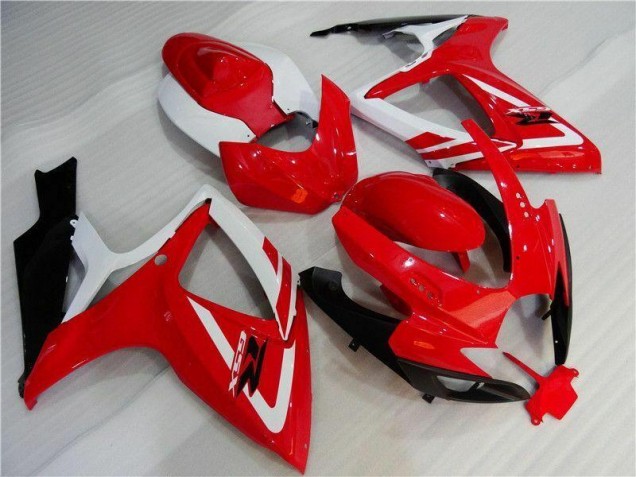 Injeção Kits Carenagem Moto Suzuki GSXR 600 / 750 K6 2006-2007 - Vermelho Branco