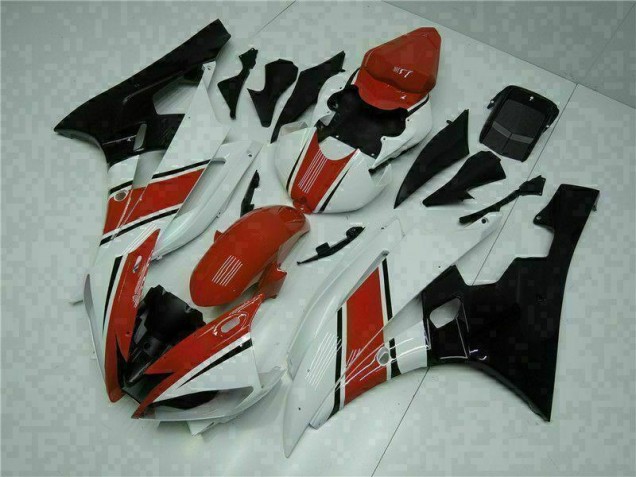 Abs Moto Plástico Yamaha R6 2006-2007 - Vermelho Branco Abs Moto Plástico Yamaha R6 2006-2007 - Vermelho Branco