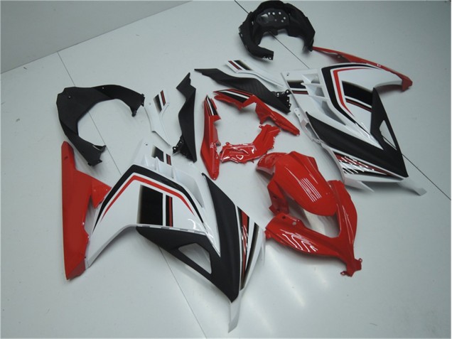 Carenagem Moto Kawasaki EX300 2013-2016 - Vermelho Branco Preto Carenagem Moto Kawasaki EX300 2013-2016 - Vermelho Branco Preto