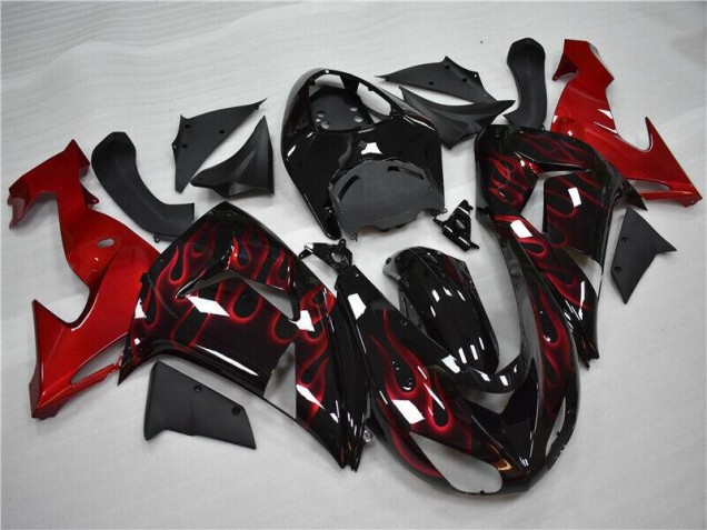 Carenagem Moto Kawasaki ZX10R 2006-2007 - Vermelho Chama Carenagem Moto Kawasaki ZX10R 2006-2007 - Vermelho Chama