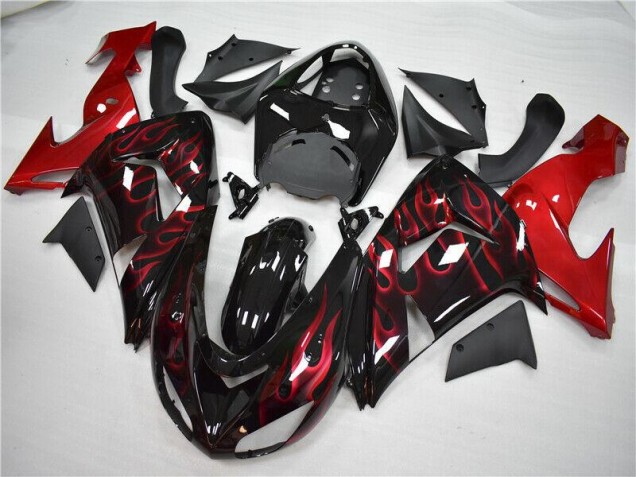 Carenagem Moto Kawasaki ZX10R 2006-2007 - Vermelho Chama Carenagem Moto Kawasaki ZX10R 2006-2007 - Vermelho Chama