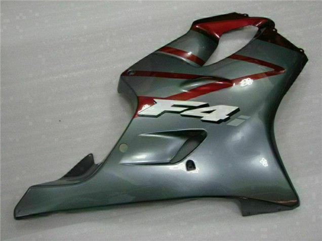 Abs Kits Completos Carenagem Moto Honda CBR 600 F4i 2001-2003 - Vermelho Prata