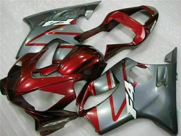 Abs Kits Completos Carenagem Moto Honda CBR 600 F4i 2001-2003 - Vermelho Prata