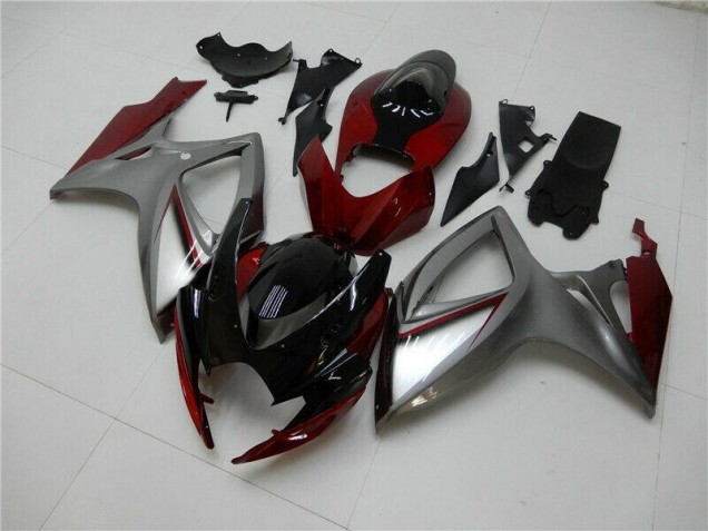 Carenagem Moto Suzuki GSXR 600 / 750 K6 2006-2007 - Vermelho Prata Carenagem Moto Suzuki GSXR 600 / 750 K6 2006-2007 - Vermelho Prata