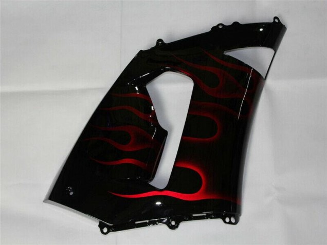Abs Motocicleta Plásticos Kawasaki ZX6R 2005-2006 - Vermelho Preto Abs Motocicleta Plásticos Kawasaki ZX6R 2005-2006 - Vermelho Preto