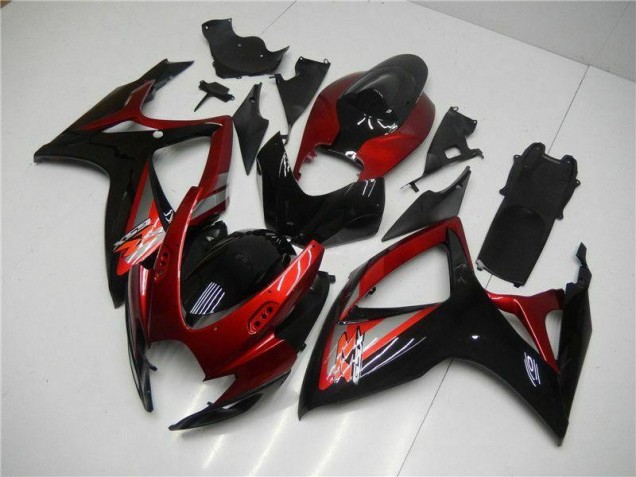 Injeção Kit Carenagem Suzuki GSXR 600 / 750 K6 2006-2007 - Vermelho Preto Injeção Kit Carenagem Suzuki GSXR 600 / 750 K6 2006-2007 - Vermelho Preto