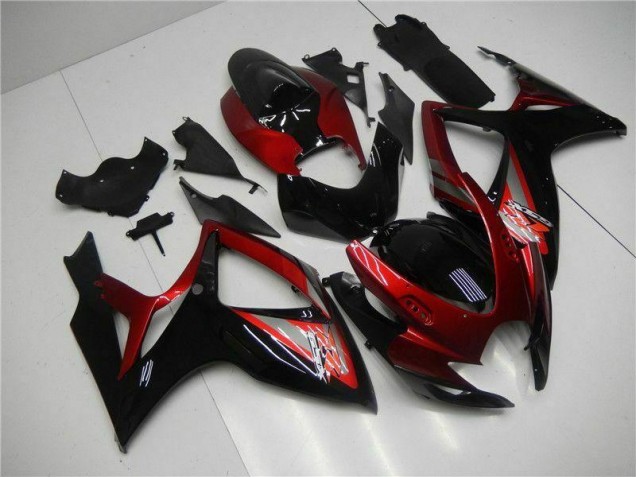 Injeção Kit Carenagem Suzuki GSXR 600 / 750 K6 2006-2007 - Vermelho Preto Injeção Kit Carenagem Suzuki GSXR 600 / 750 K6 2006-2007 - Vermelho Preto