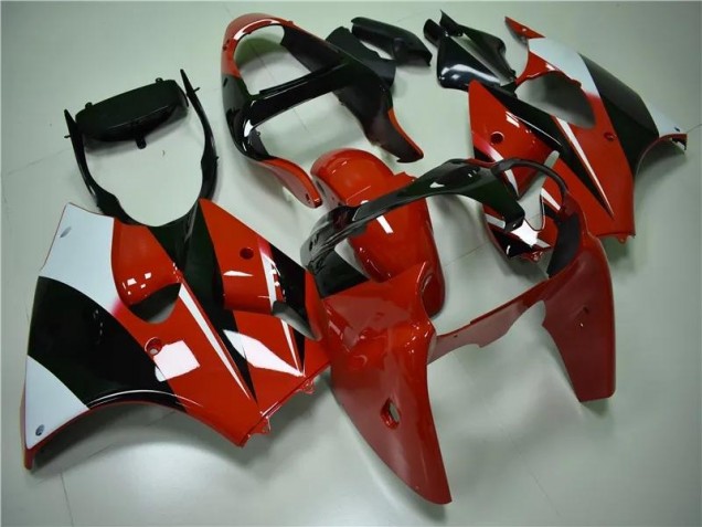 Carenagem Moto Kawasaki ZX6R 2000-2002 - Vermelho Preto Branco Carenagem Moto Kawasaki ZX6R 2000-2002 - Vermelho Preto Branco