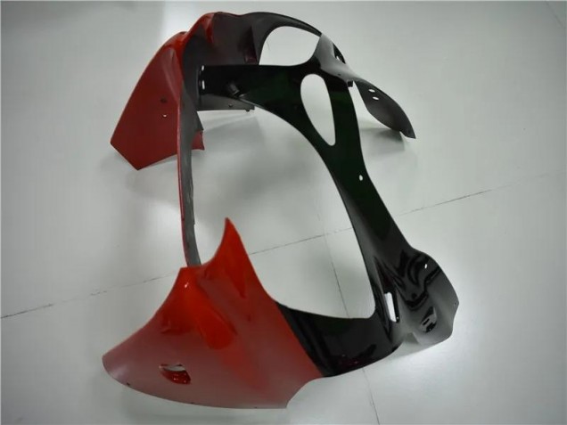 Carenagem Moto Kawasaki ZX6R 2000-2002 - Vermelho Preto Branco Carenagem Moto Kawasaki ZX6R 2000-2002 - Vermelho Preto Branco