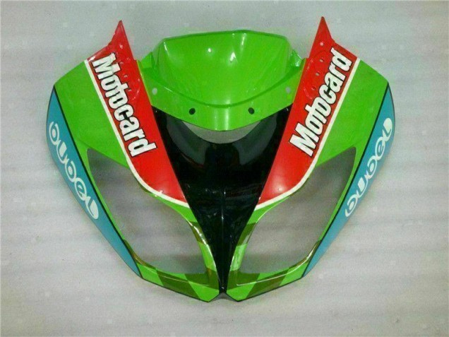 Carenagem Moto Kawasaki ZX6R 2009-2012 - Vermelho Verde Motocard Carenagem Moto Kawasaki ZX6R 2009-2012 - Vermelho Verde Motocard