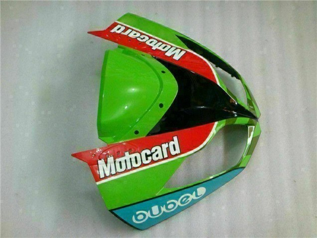 Carenagem Moto Kawasaki ZX6R 2009-2012 - Vermelho Verde Motocard Carenagem Moto Kawasaki ZX6R 2009-2012 - Vermelho Verde Motocard